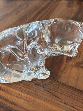 Vintage Crystal Cat Sculpture - Rare Villeroy&Boch Crystal Cat